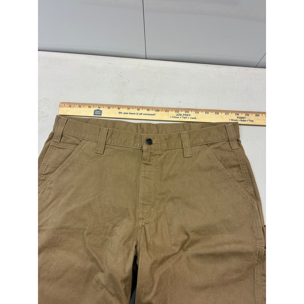 Carhartt Mens Relaxed Fit Canvas Carpenter Work Shorts Tan Duck 100245-253 36 - Picture 7 of 9